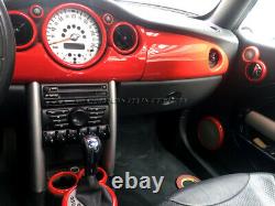 2001-2006 BMW Mini Cooper/S / One R50 R52 R53 Intérieur Rouge Cadran Bordure Kit