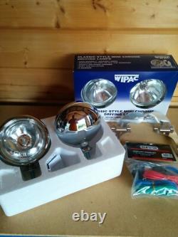 2 BMW Mini Spot Feux Conduite Lampes Acier Poli Wipac S6066 Comme Chrome