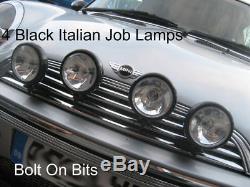 4 Italien Job Noir Projecteur / Lampes Kit BMW Mini One Cooper S 2001 TO 2006