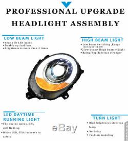 Montage phares pour BMW MINI R56 2007-2012 Bi-xénon lentille projecteur LED DRL