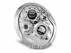 OFFER Pair Headlights BMW MINI COOPER R50 R52 R53 01-06 Halo Rims Chrome FR LPMC