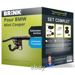 Pack Attelage Brink pour BMW Mini Cooper 06-10 Amovible et Faisceau u. 7 broches