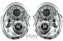 Pour BMW pour Mini COOPER R50 R52 R53 01-04 fényszórók-Angel Eyes Chrome LPMC01E