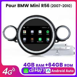 Qualcomm Carplay Android11 Autoradio Pour BMW MINI R56 2007-2010 GPS NAVI 4+64GB