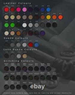 Rouge Broderie Pour BMW Mini ONE COOPER S 2004-2006 2X Cuir Porte Bord Housses