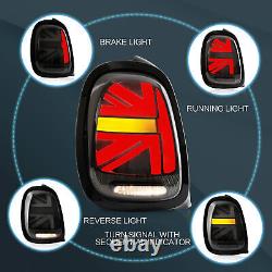 VLAND LED Feux arrière Fumé Pour BMW Mini F55 F56 F57 2014-19 Séquentiel Paire