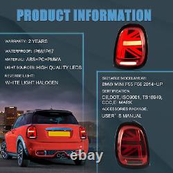 VLAND Rouge LED Feux arrière Pour BMW Mini F55 F56 F57 2014-2019 WithHalogène L+R